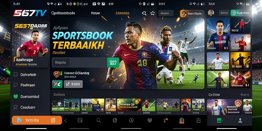Screenshot utama 567TV menampilkan interface taruhan olahraga yang menarik.