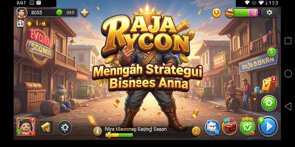 Tampilan screen 8055 yang menampilkan simulasi bisnis seru.