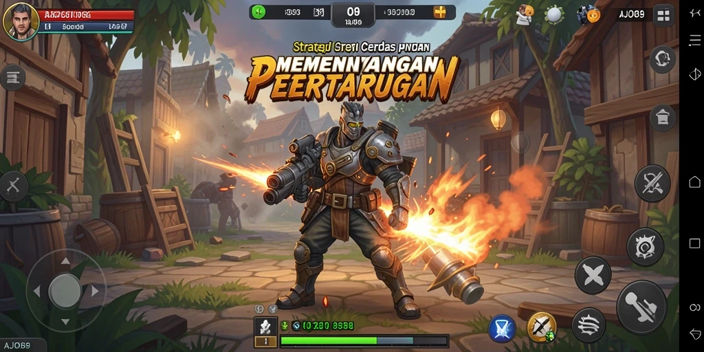 Screenshot gameplay AJO89 menampilkan strategi serangan mendebarkan.