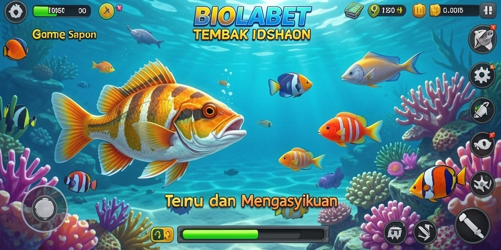Tampilan gameplay <strong>BIOLABET</strong> yang seru saat memburu ikan.