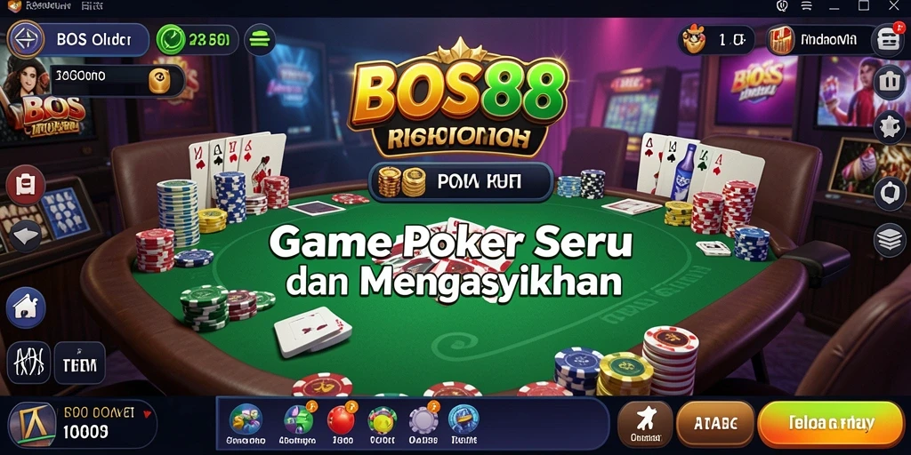 Tampilan gameplay poker yang menarik di BOS88.