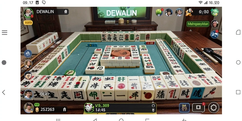 Screenshot DEWALIN menunjukkan gameplay Mahjong yang seru dan menantang.
