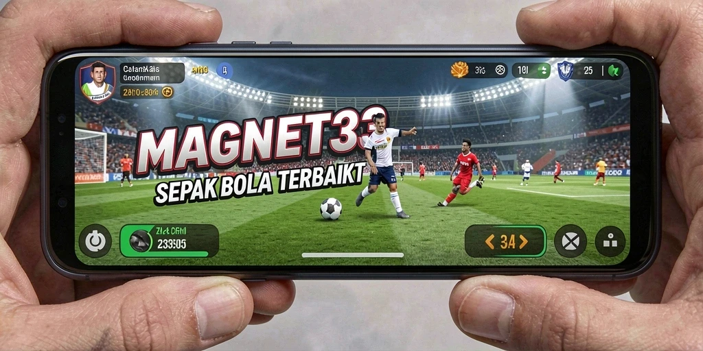 Tangkapan layar gameplay MAGNET33 yang menampilkan aksi sepak bola yang mendebarkan.