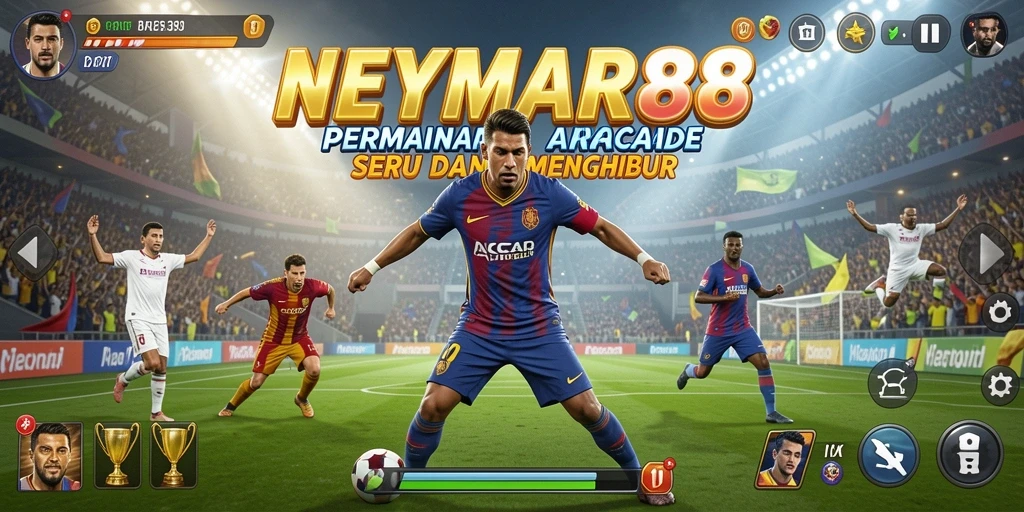 Tampilan gameplay seru dari NEYMAR88 saat pemain menghadapi rintangan.