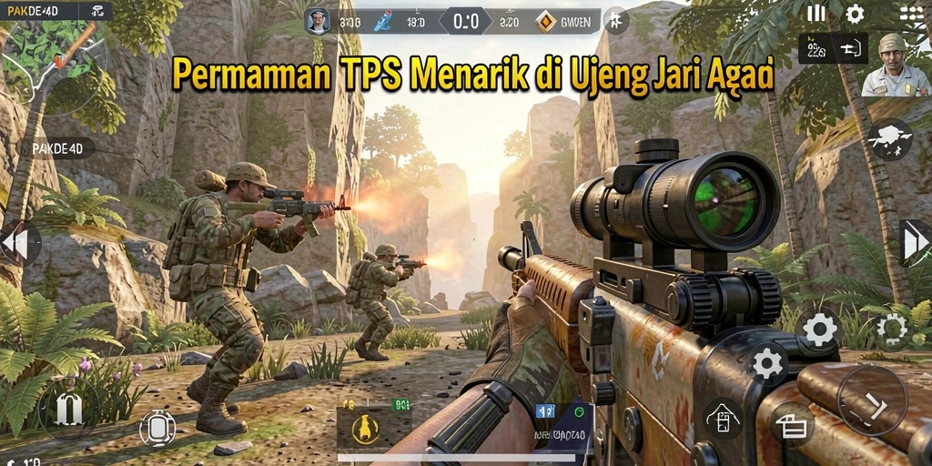 Screenshot gameplay PAKDE4D menampilkan aksi tempur yang seru.