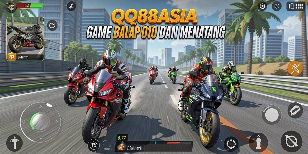 Tampilan gameplay seru dan adrenalin tinggi di QQ88ASIA.