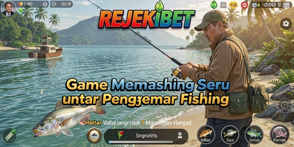 Tangkapan besar di REJEKIBET, menunjukan gameplay memancing yang menyenangkan.