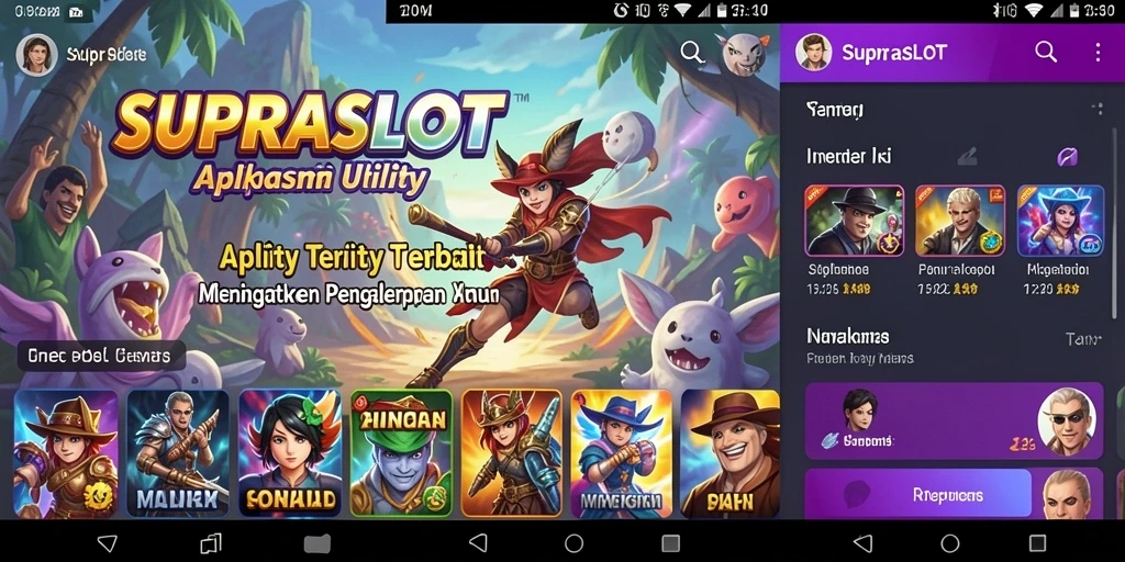 Tampilan antarmuka SUPRASLOT yang modern dan intuitif untuk pengguna Utility.