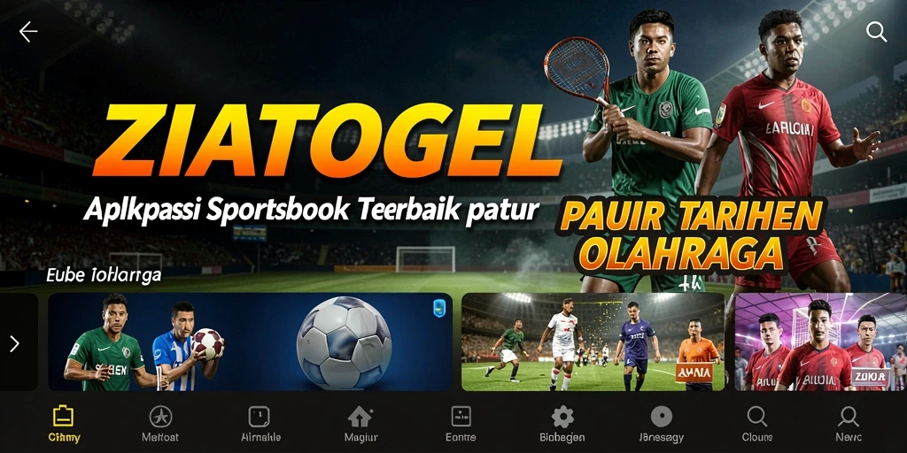Tampilan menunjukkan taruhan olahraga langsung di ZIATOGEL.
